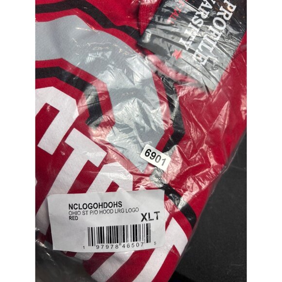 Ohio State Buckeyes Red Hoodie NWT XLT Profile Varsity Men’s Polyester Cotton - Picture 4 of 4